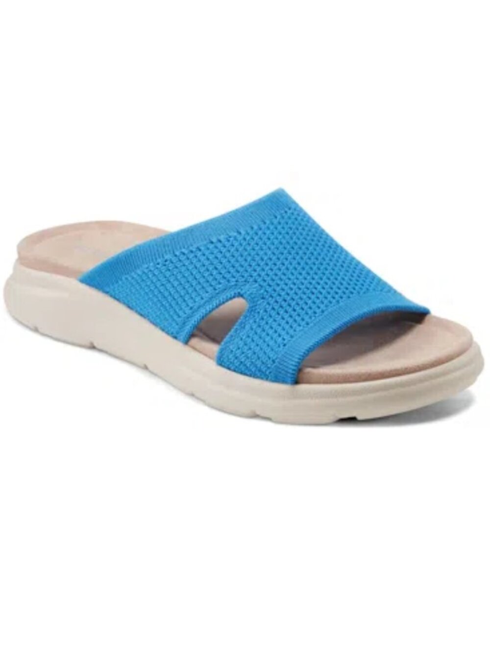 Easy Spirit Knit Slide Sandals Blue Comfort Women's - Size 7M